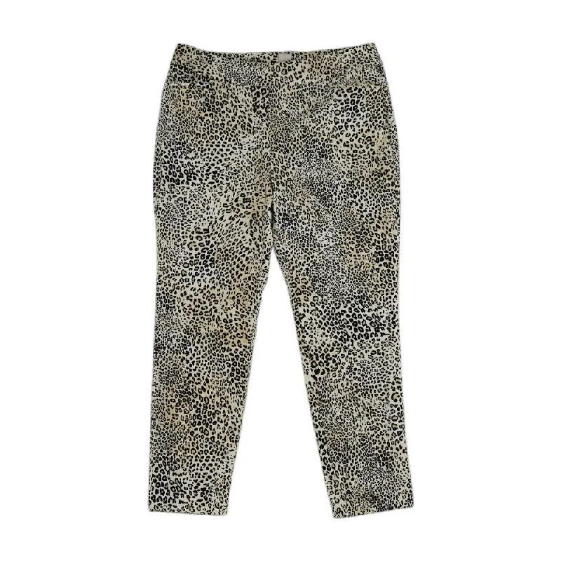 Water-resistant women's shortsBeige Animal Print Dress Pants