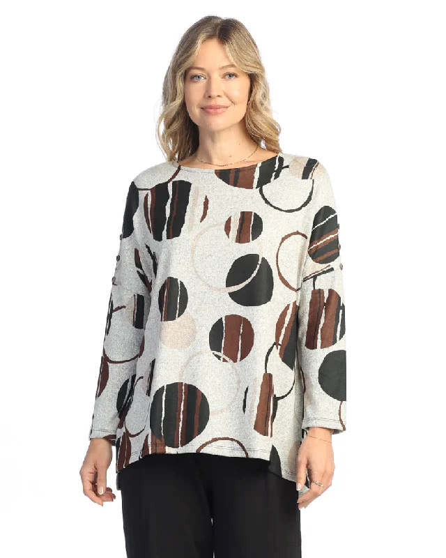 Limited edition women's sweaterJess & Jane "Mocha" French Brushed Knit Top - FB9-1969