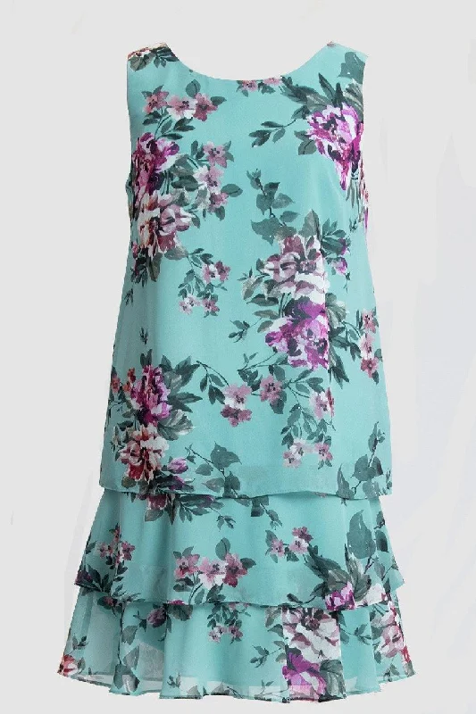 Long-sleeved dresses for womenConnected Apparel Short Sleeveless Floral Day Dress