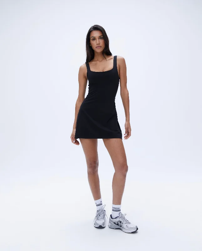 Distressed denim shorts for womenUltimate Square Neck Dress - Black