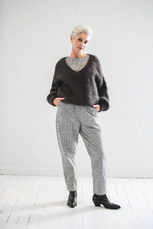 Floral print women's sweaterMilana Knit | Anthracite Grey