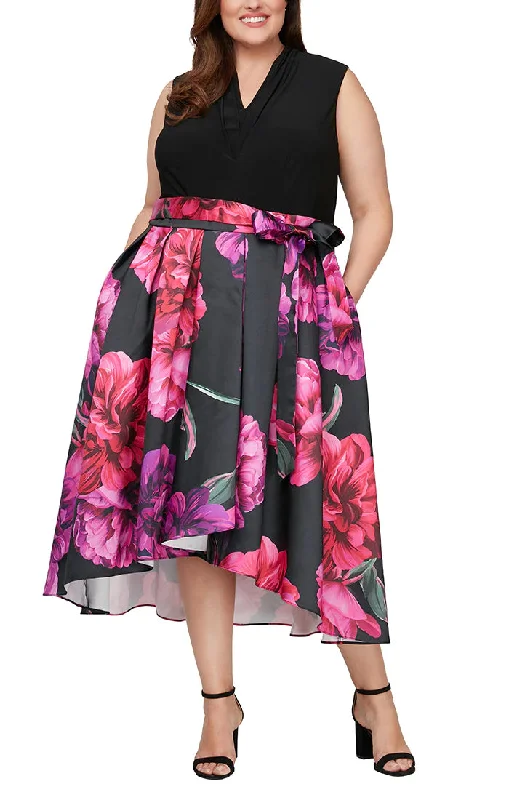 Wrap dresses for womenSL Fashions 9459262 Plus Size Floral High Low Party Dress