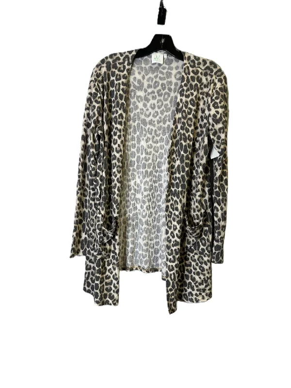 Handmade women's sweaterCardigan By Clothes Mentor In Animal Print, Size: S