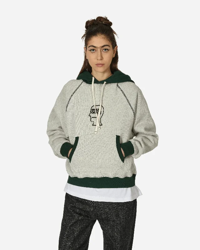 women's hooded tops with a cropped lengthFleece Logo Head Raglan Hoodie Oatmeal