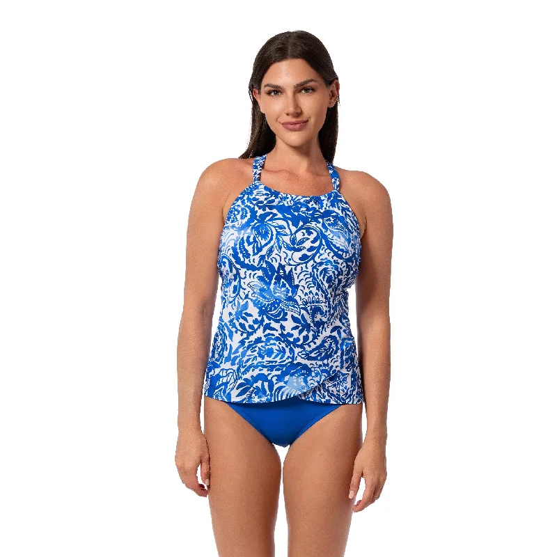 swimsuit for figure skating (on ice)ARABESQUE BIANCA DRAPE TANKINI TOP