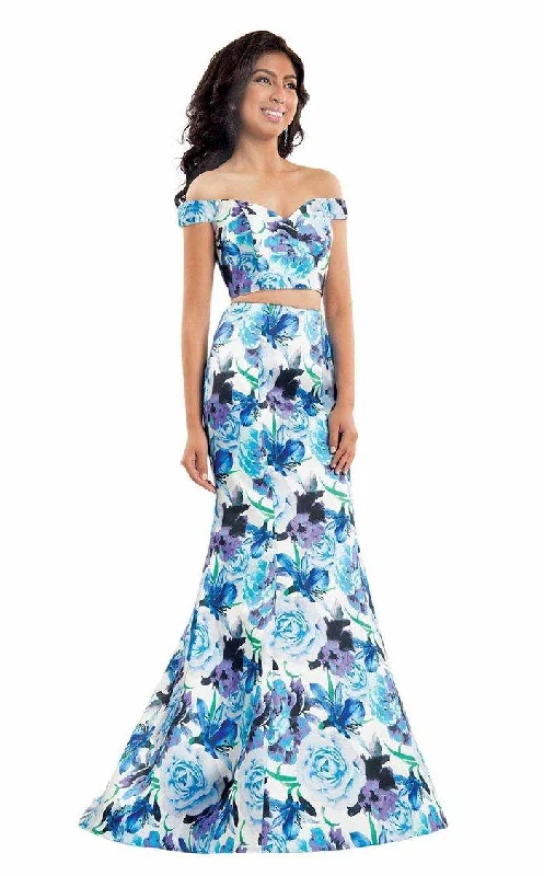 Maxi dresses for womenRachel Allan Long Two Piece Prom Floral Dress 6127