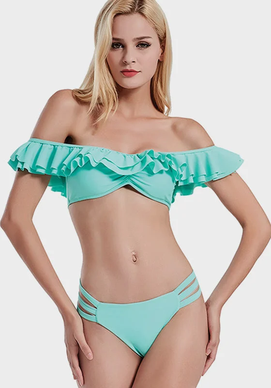 swimsuit for water poloBrevis Ruffled Bandeau Bikini