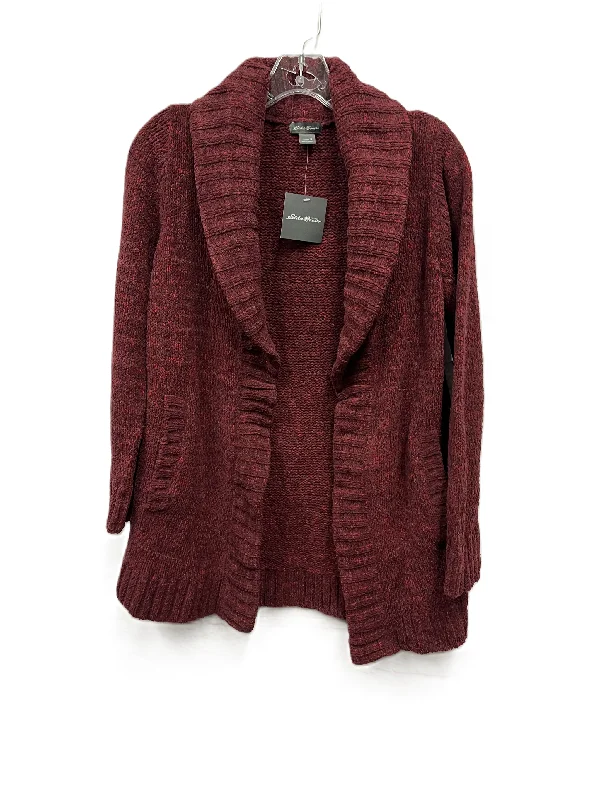 Patterned women's sweaterSweater Cardigan By Eddie Bauer In Red, Size: M