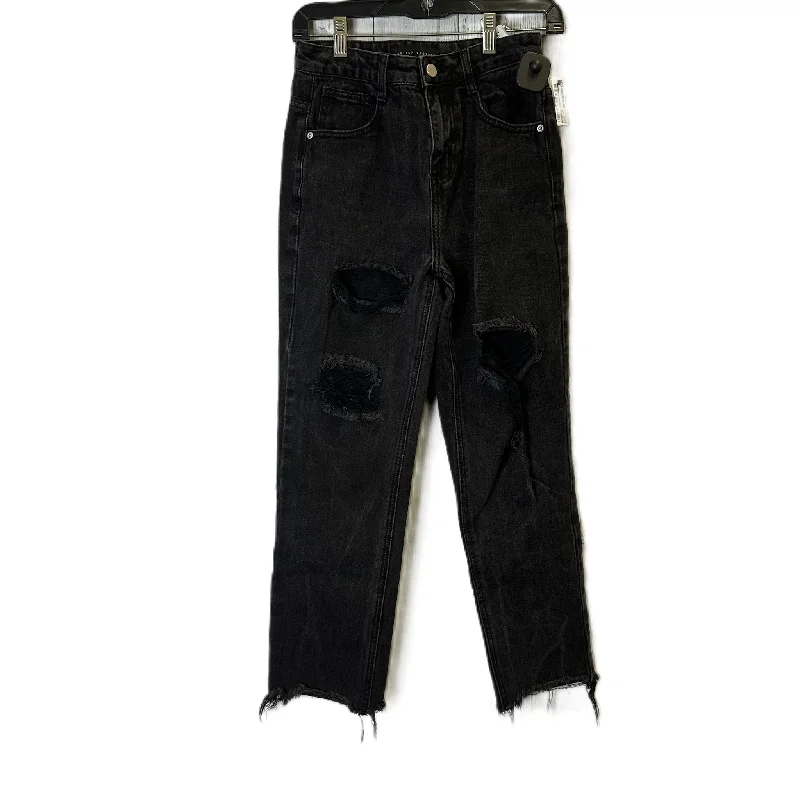 Jeans with studs and spikes for womenJeans Straight By English Factory In Black Denim, Size: 2