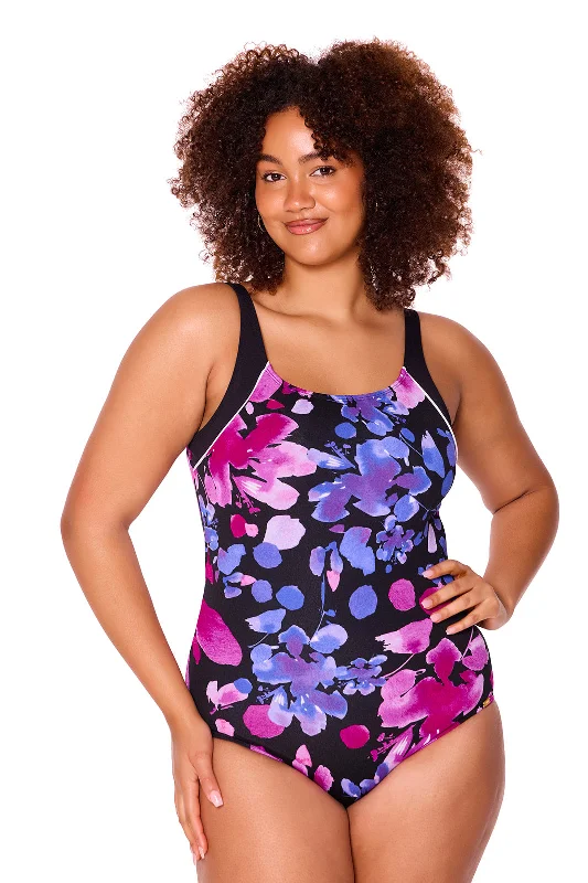 classic swimsuitGenevieve Paper Flowers Swimsuit