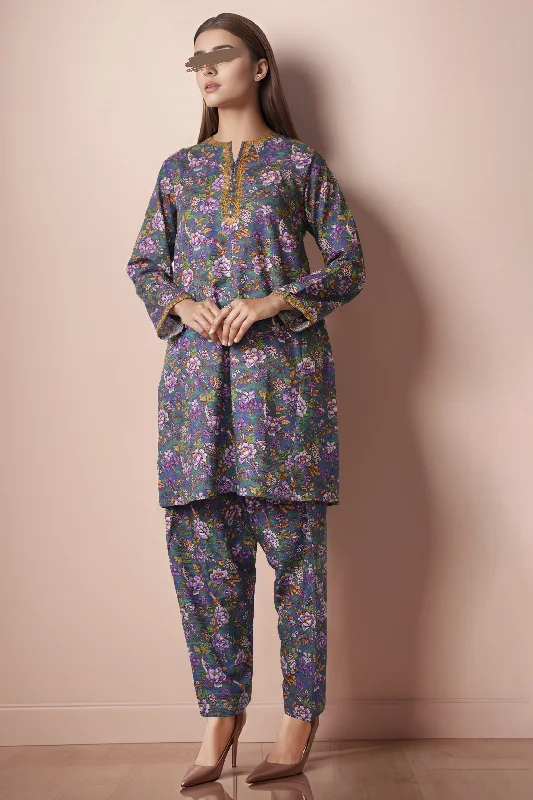 women's suit sets with sheer overlaysEmbroidered Cotton Dobby Stitched 2 Piece (Shirt/Trouser)