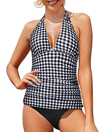 stylish swimsuitTwo Piece Plus Size Deep V-Neck Bathing Suit