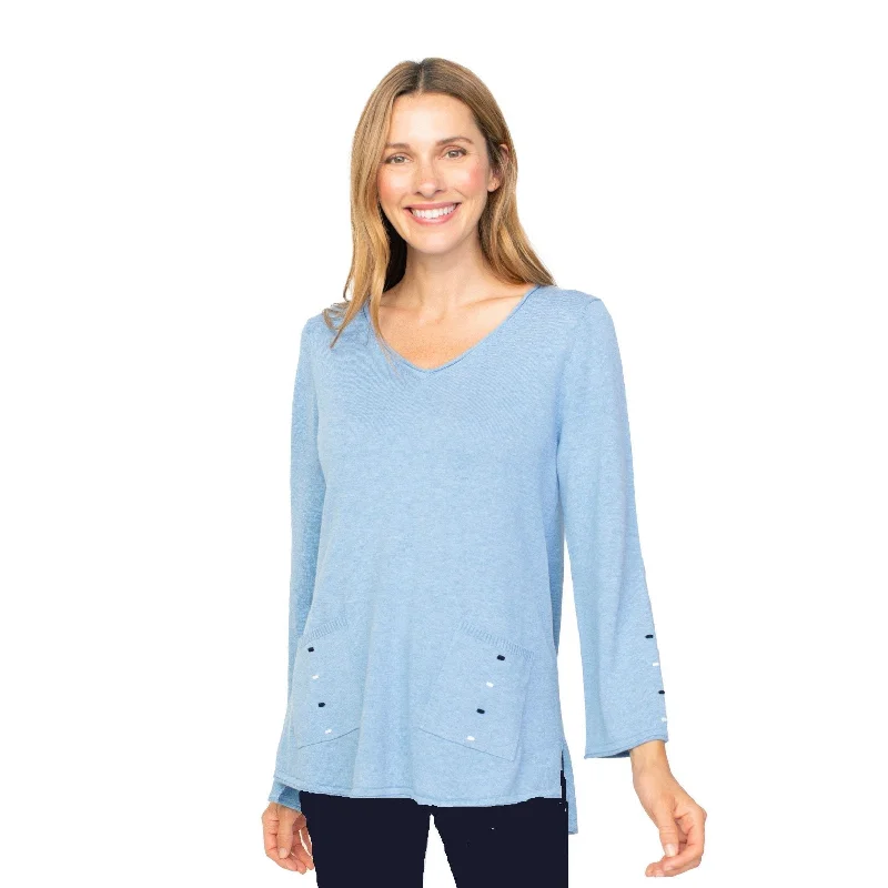 Yoga women's sweaterHabitat Relaxed V-Neck Soft Cotton Tunic - 83011