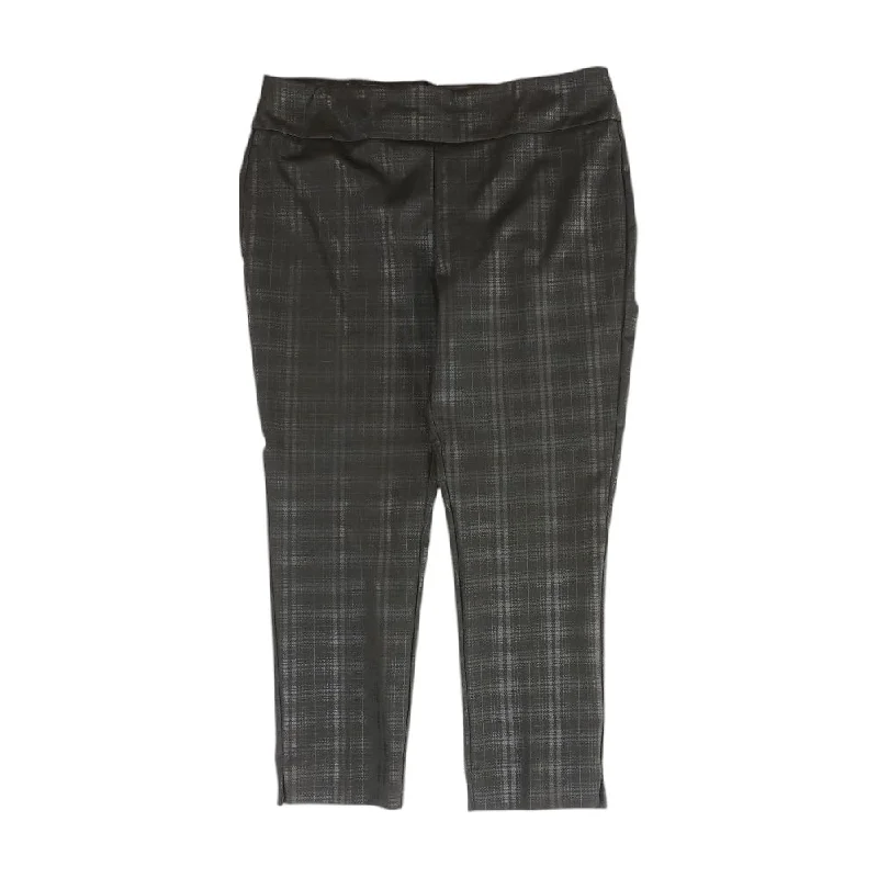 Warm women's trousers for winterBlack Plaid Pants