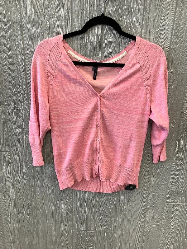 Casual women's sweaterCardigan By Maurices In Pink, Size: Xl