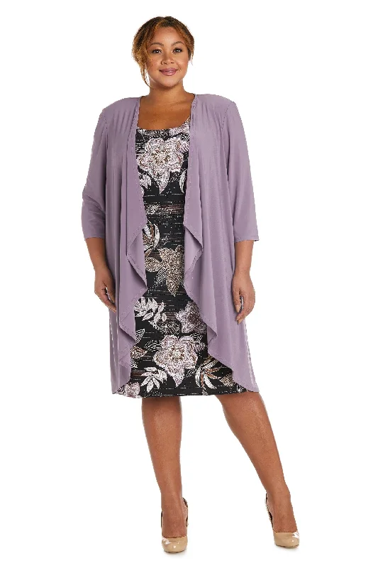 V-neck dresses for womenR&M Richards 7897W Short Cocktail Print Jacket Dress