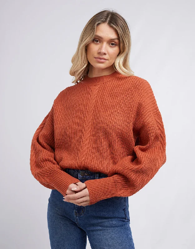 Lace women's sweaterAll About Eve Rumi Knit Sweater Rust