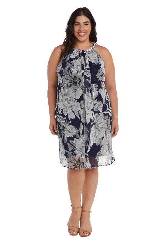 Synthetic dresses for budget-friendly optionsR&M Richards 9359W Short Plus Size Chiffon Dress