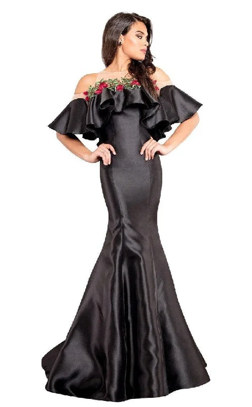 Women's casual dressesRachel Allan Long Formal Ruffled Mermaid Dress 8301