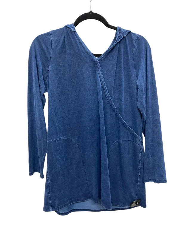 cozy women's hooded topsSweatshirt Hoodie By Pure Jill In Blue, Size: S