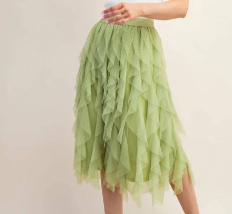 Limited edition women's dressesTulle Skirt In Lime