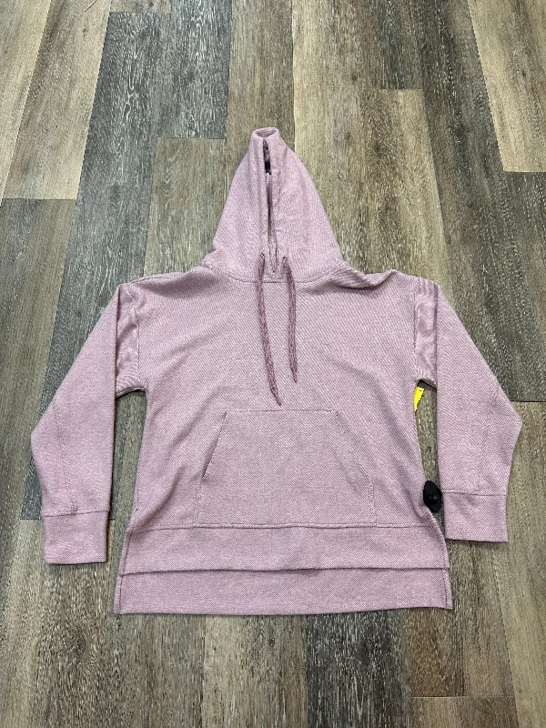 women's hooded jumpers with lace-up details on the sleevesAthletic Sweatshirt Hoodie By 7 Diamonds In Purple, Size: Xs