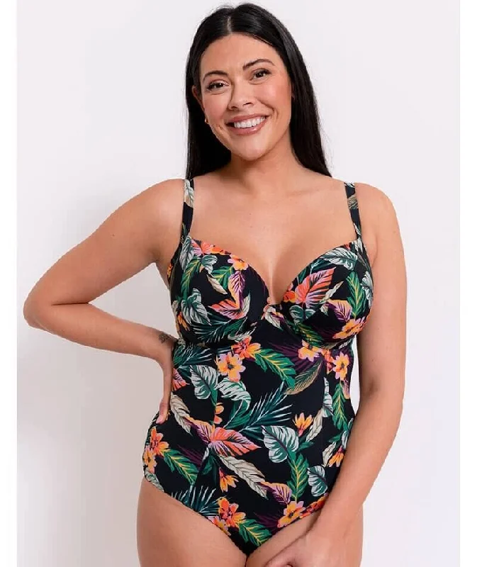 floral-print swimsuitCurvy Kate Cuba Libre Padded Plunge Swimsuit - Print Mix