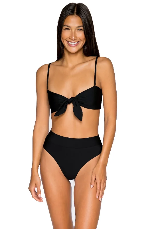 breathable swimsuitB Swim Black Out Calypso Top