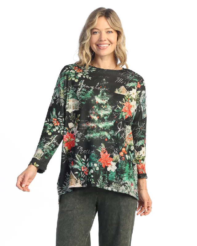 Fair trade women's sweaterJess & Jane "Jingle Joy" French Brushed Knit Top - FB9-1967