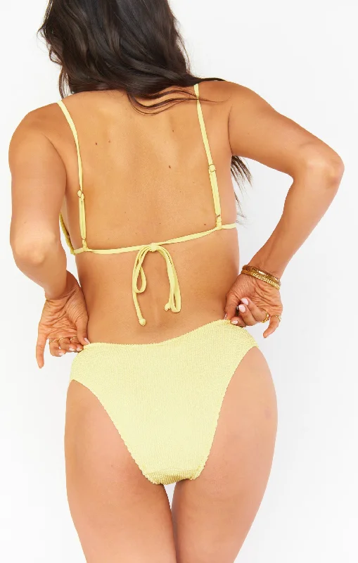 lace-up swimsuitWave Bottom ~ Lemon Scrunch