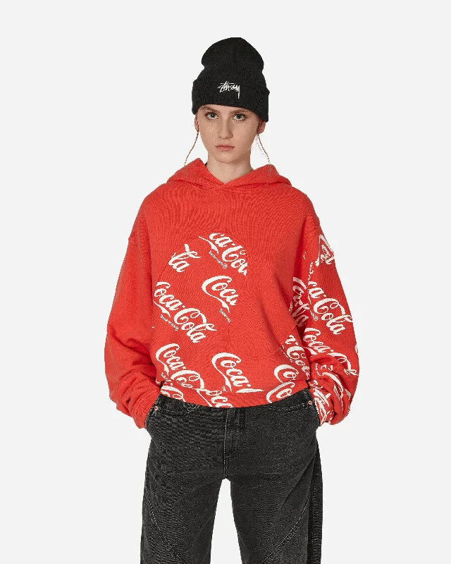 women's hooded sweatshirts with a slim fitCoca-Cola Swirl Hooded Sweatshirt Red