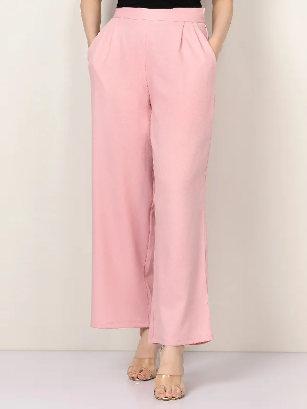 Wide-leg women's pantsGrip Pants - Pink