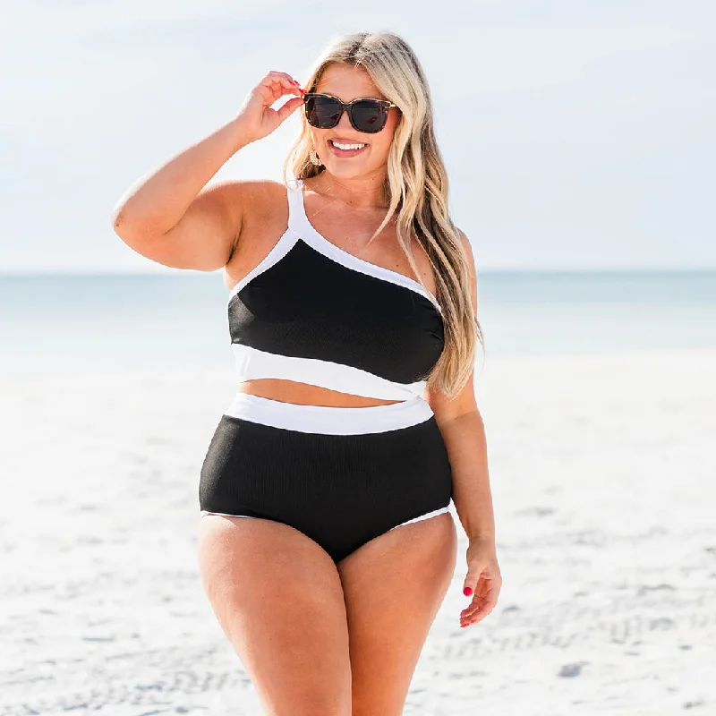 glamorous swimsuitSplash At The Beach Top, Black