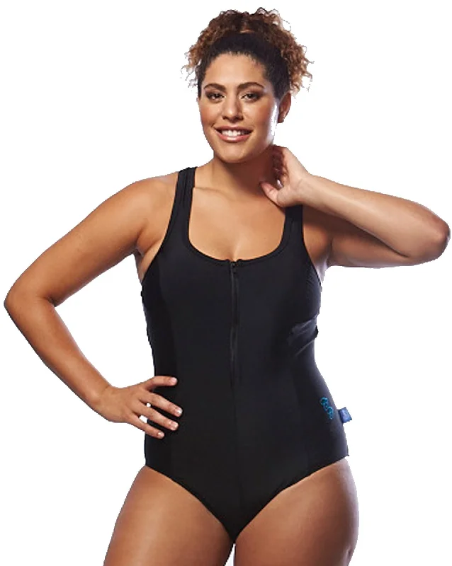 stretchy swimsuitRacer Back Swimsuit - Zip