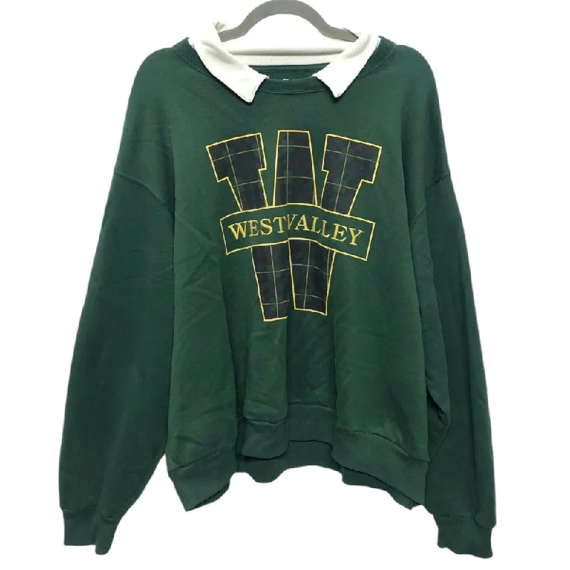 women's hooded jumpers with a distressed lookSweatshirt Collar By Hollister In Green, Size: Xl