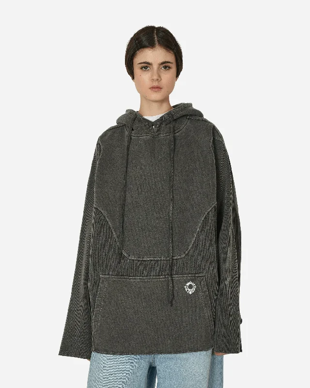 women's hooded jumpers with patchwork designsKim Soft Armour Hoodie Charcoal