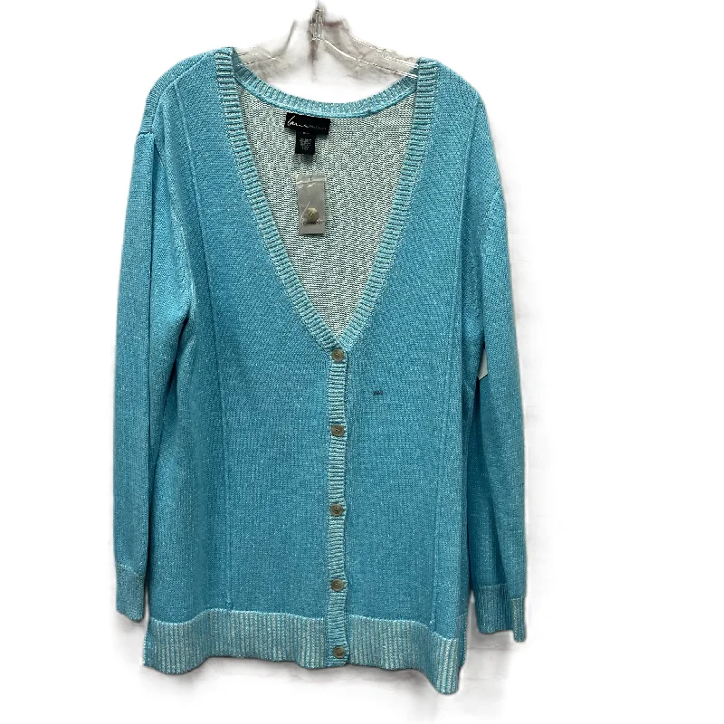 Pullover women's sweaterSweater Cardigan By Lane Bryant In Blue, Size: 1x