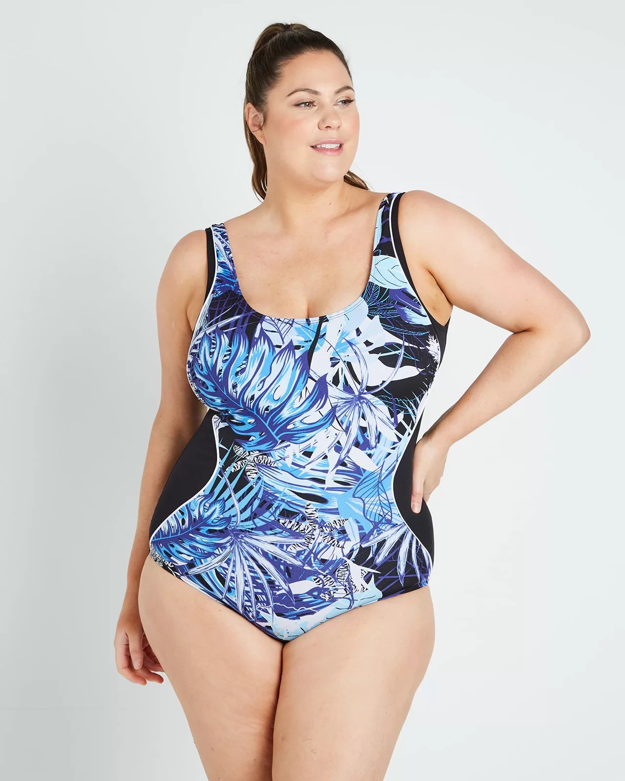 polyester swimsuitGenevieve Spliced Swimsuit