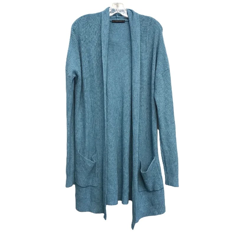 High-low hem women's sweaterSweater Cardigan By Cyrus Knits In Blue, Size: Xs