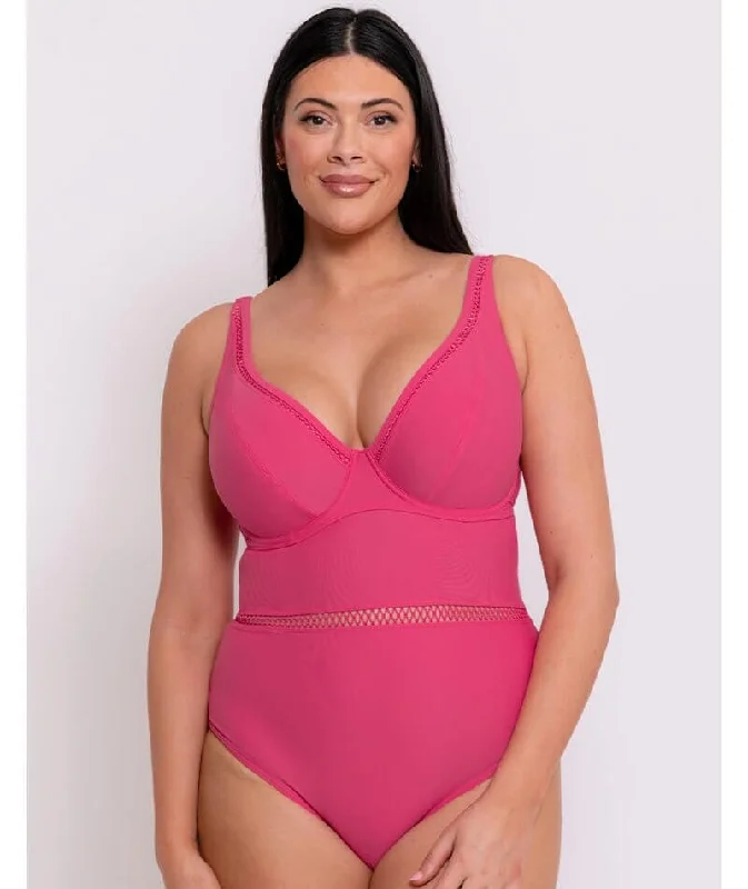 swimsuit for divingCurvy Kate First Class Plunge Swimsuit - Pink