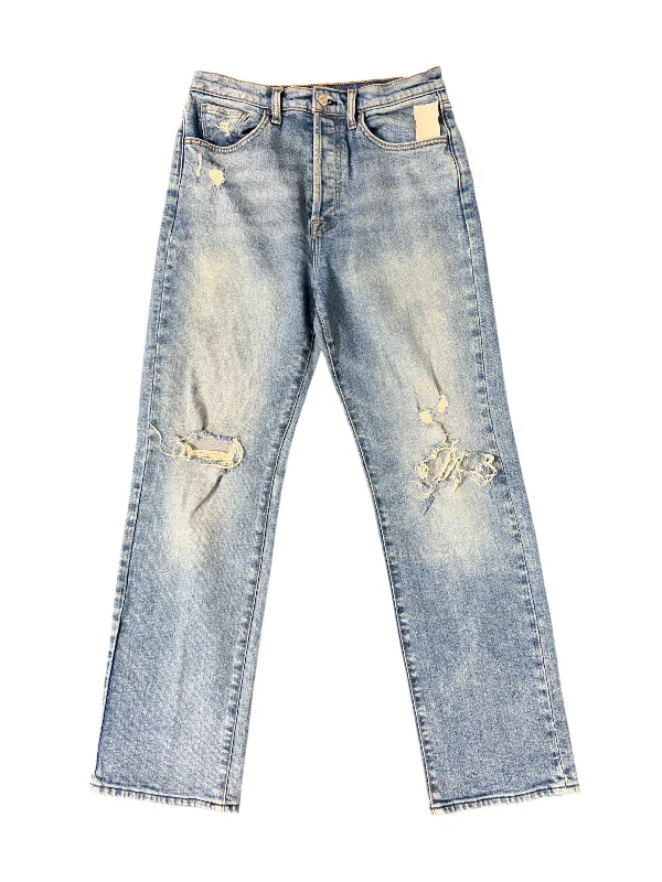 Jeans with embroidery for womenJeans Straight By 7 For All Mankind In Blue Denim, Size: 4