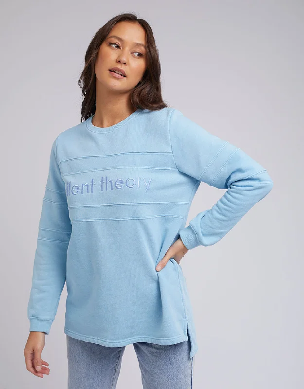 Glitter women's sweaterSilent Theory Houston Crew Blue