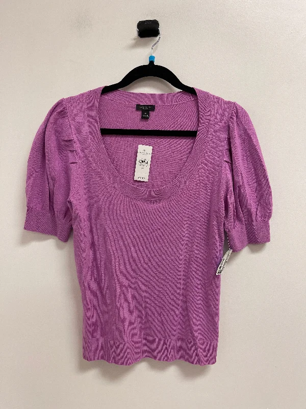 Luxury women's sweaterSweater Short Sleeve By Ann Taylor In Purple, Size: Xs