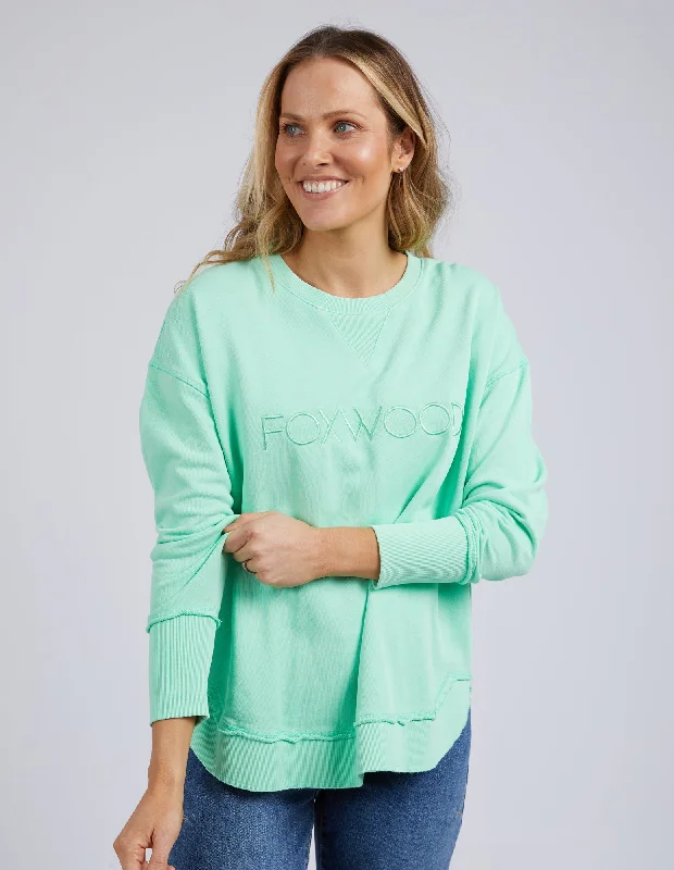 Crop top women's sweaterFoxwood Simplified Crew Mint