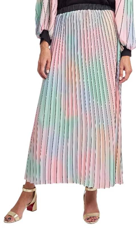 Leather women's pantsPia Midi Skirt In Multi