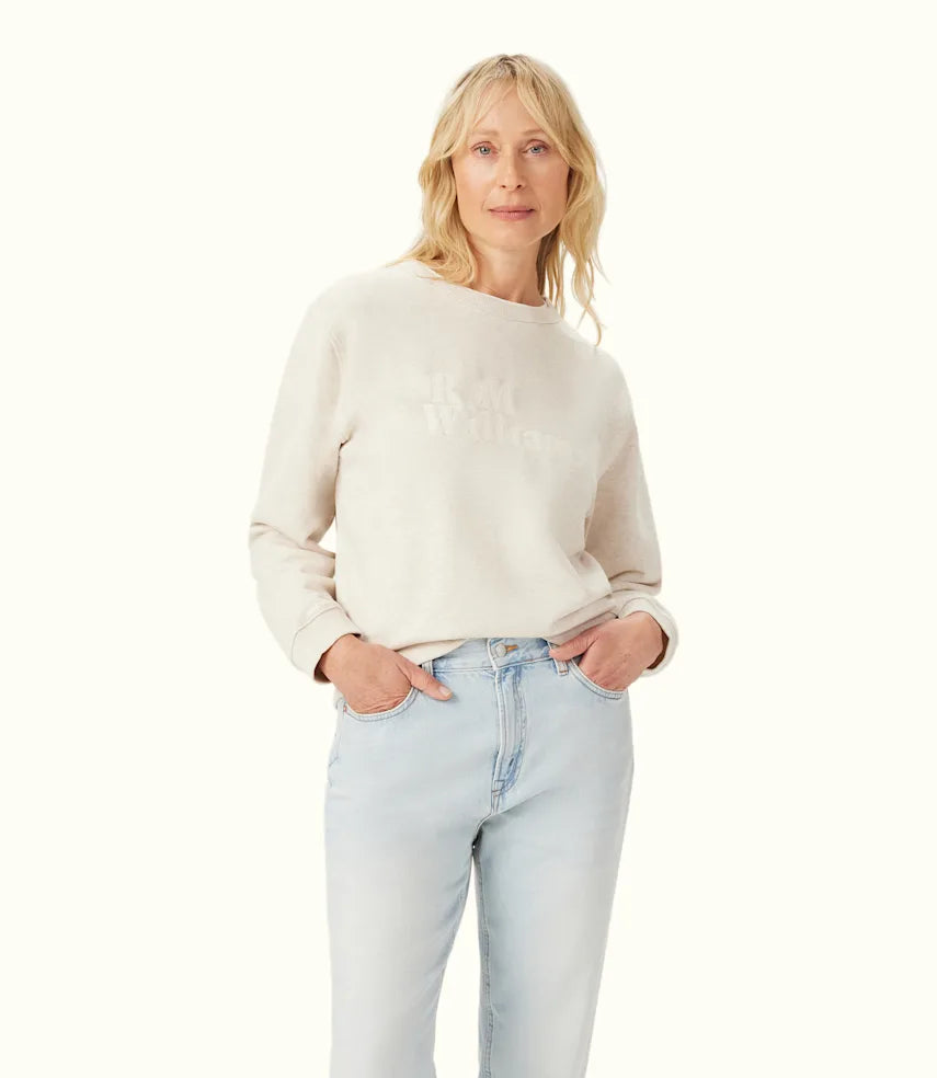 Cashmere women's sweaterR.M.Williams - Bold Heritage Crewneck Sweatshirt - Oatmeal