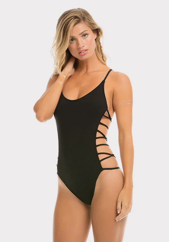 classic swimsuitAvoc Bandage Hollow One Piece