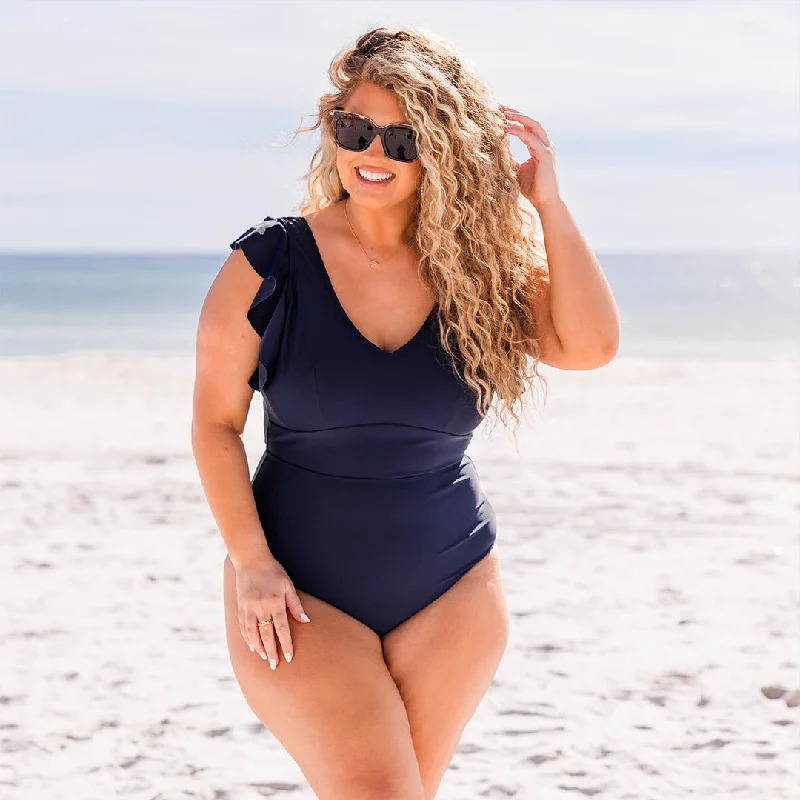 swimsuit for yoga on the beachSpending My PTO Swimsuit, Navy