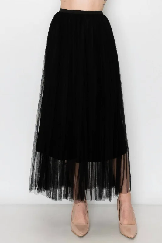 High-low hem dresses for womenMesh Skirt In Black