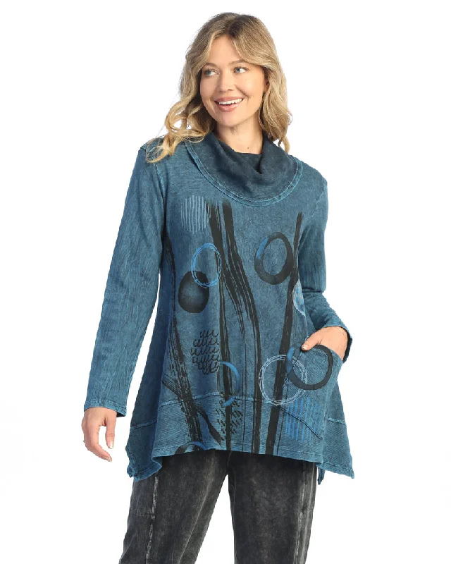 Layering women's sweaterJess & Jane “Staccato” Cowl-Neck Knit Tunic - M74-2038